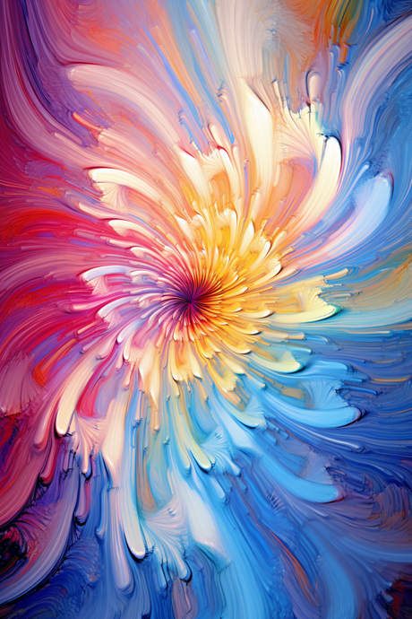 Colour swirl glass wall art