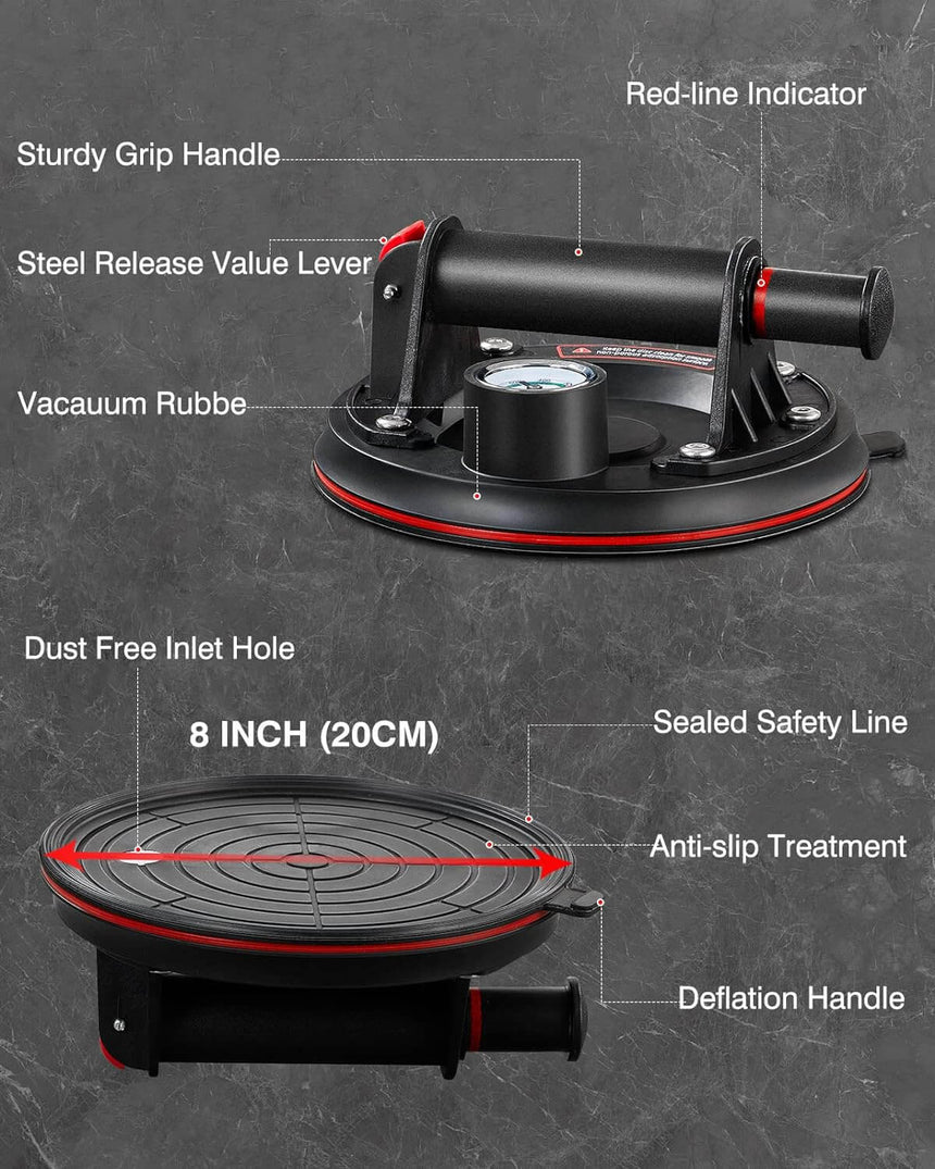 a glass well cover suction cup