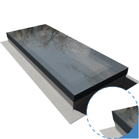 Infinity framed flat rooflight 1000 x 2500mm
