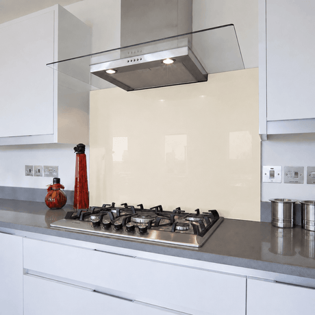 Limewash White Glass Splashback