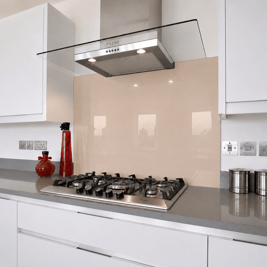 Pink Plaster Glass Splashback