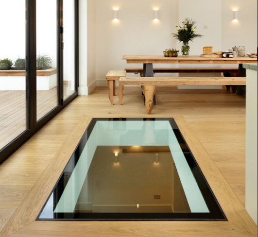 walk on glass floors in a property